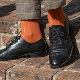 Indulgent Cashmere Men's Socks - Orange