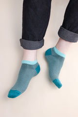 Lux Taylor Men's Trainer Socks - Turquoise