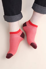 Lux Taylor Men's Trainer Socks - Red