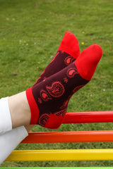 Paisley Women's Trainer Socks - Burgundy