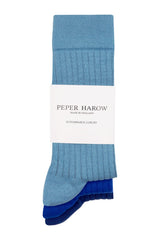 3 Pack Essential Men's Socks - Azure