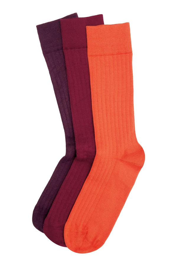 3 Pack Essential Men's Socks - Sunset