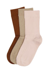 3 Pack Essential Women's Socks - Neutral