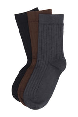 3 Pack Essential Women's Socks - Stone