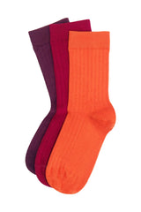 3 Pack Essential Women's Socks - Sunset