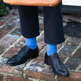 Thin Stripe Men's Socks - Blue