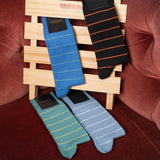 Thin Stripe Men's Socks - Black