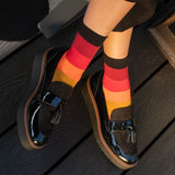 Block Stripe Women's Socks - Volcano