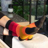 Block Stripe Women's Socks - Volcano