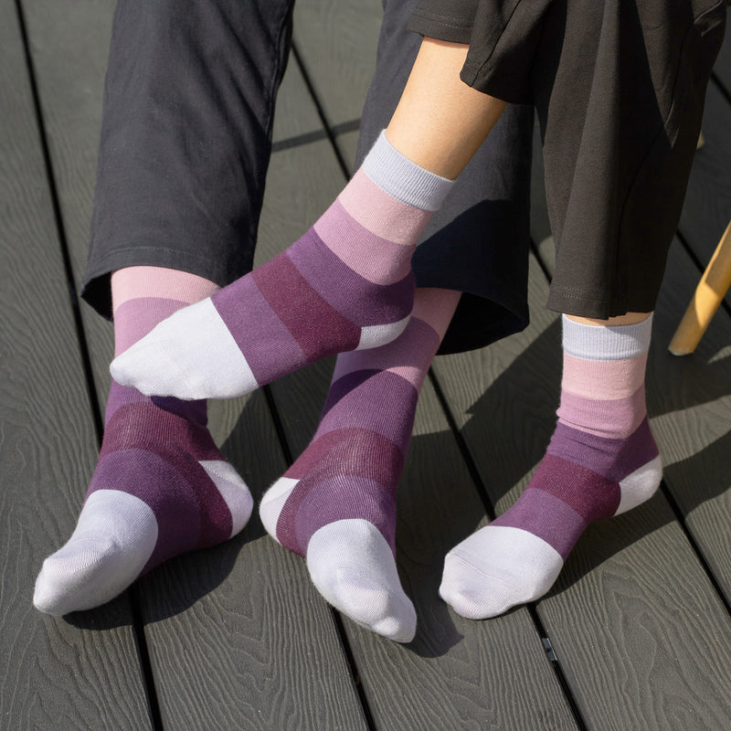 Block Stripe Men's Socks - Twilight