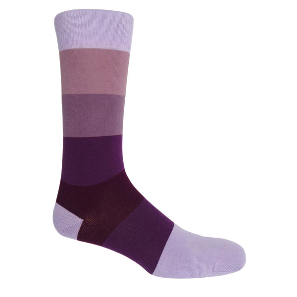 Block Stripe Men's Socks - Twilight