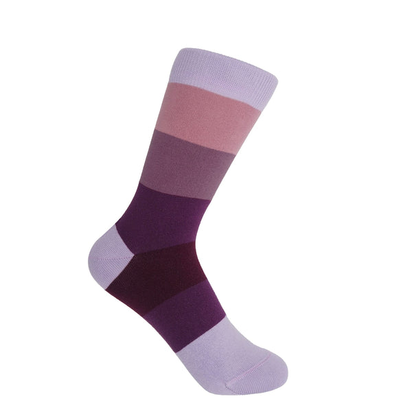 Block Stripe Women's Socks - Twilight