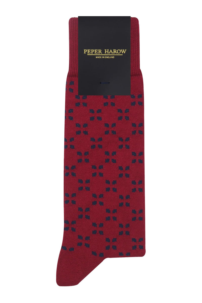 Cambridge Men's Socks - Burgundy