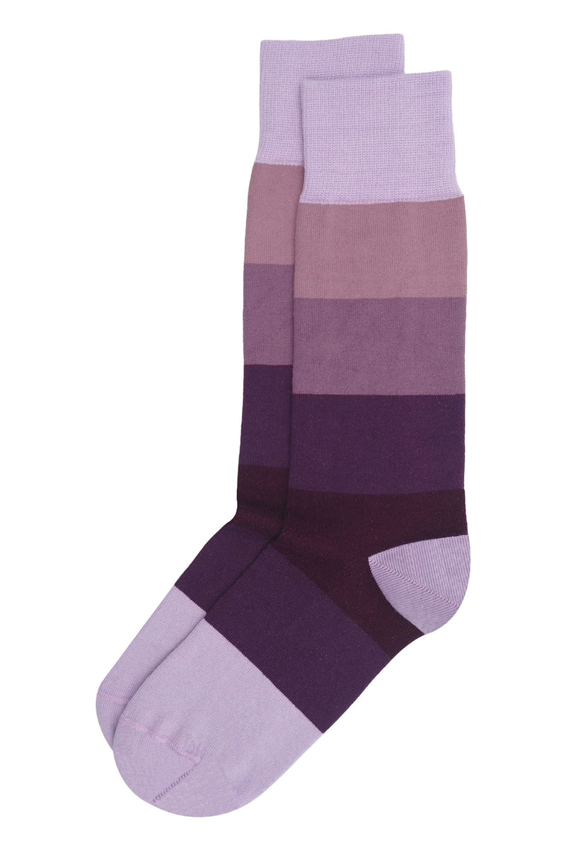 Block Stripe Men's Socks - Twilight