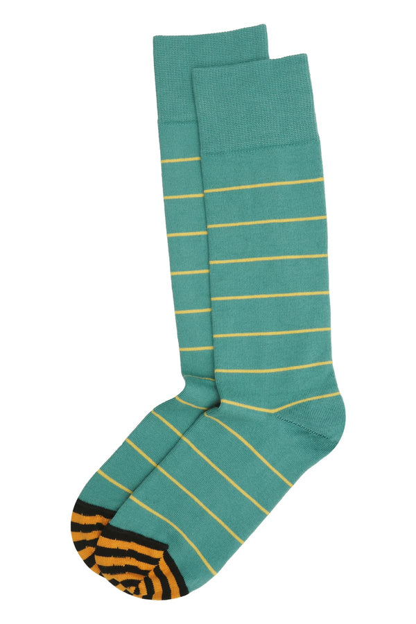 Thin Stripe Men's Socks - Teal