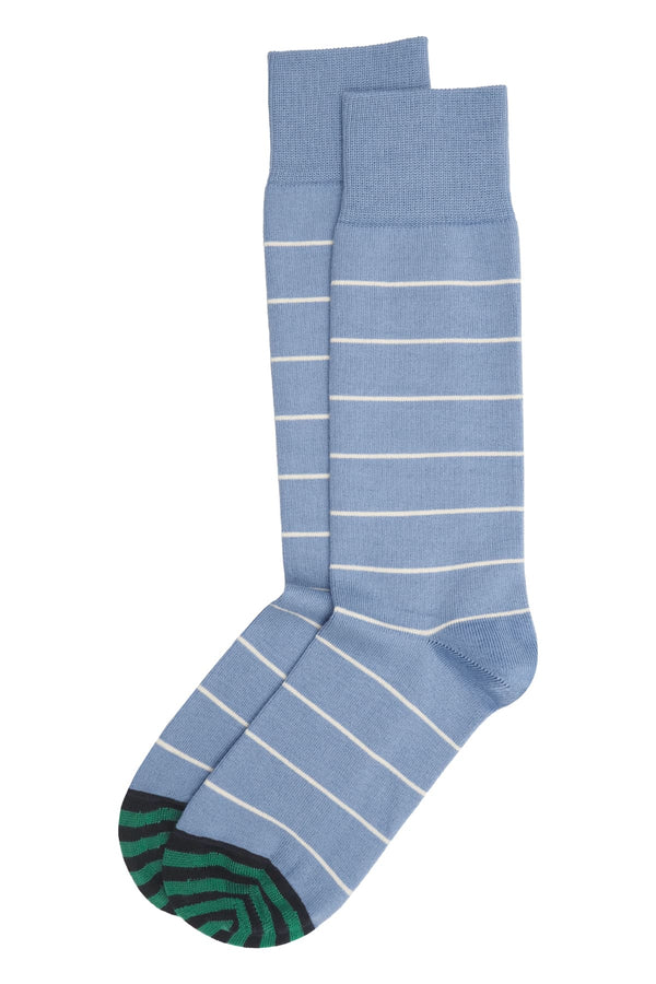 Thin Stripe Men's Socks - Light Blue