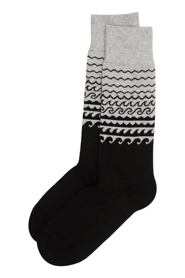 Wave Men's Socks - Grey