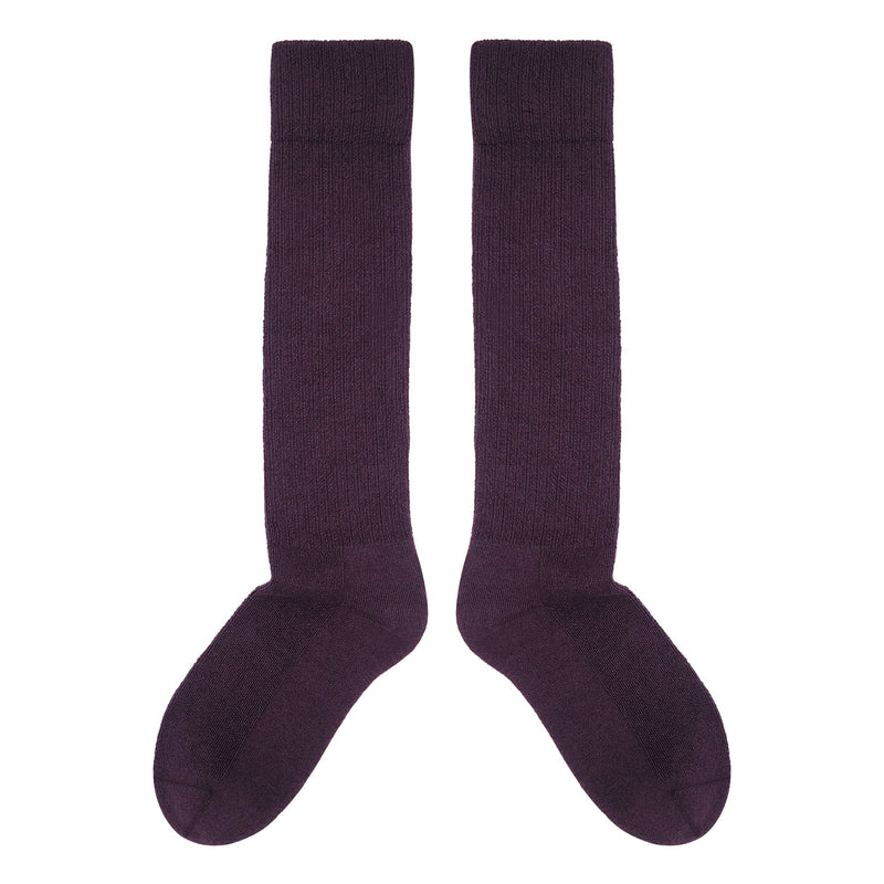 Men's Wool Boot Socks - Purple