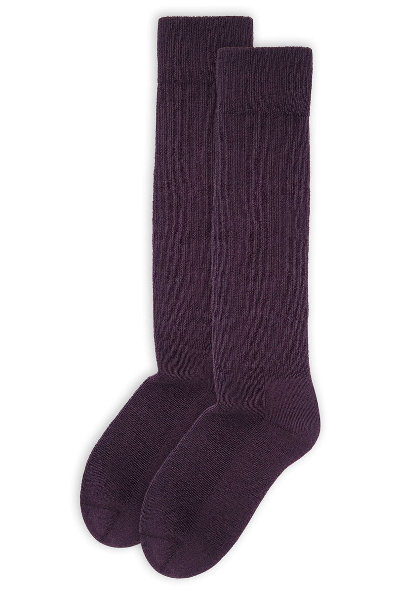 Men's Wool Boot Socks - Purple