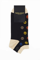 Peace Men's Trainer Socks - Black