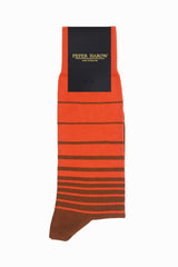 Retro Stripe Men's Socks - Orange