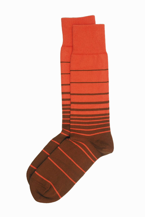 Retro Stripe Men's Socks - Orange