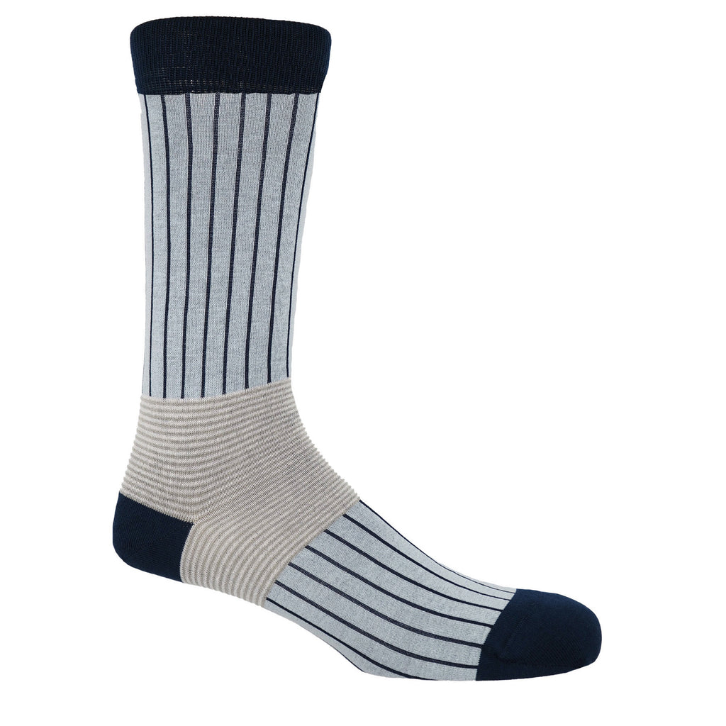 Oxford Stripe Men's Trainer Socks - Black – Peper Harow