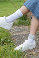 Reversible Women's Sport Socks - White