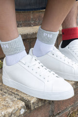 Reversible Women's Sport Socks - White