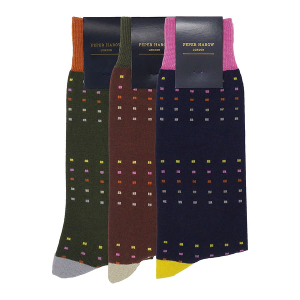 Men's Socks Bundle - Square Polka