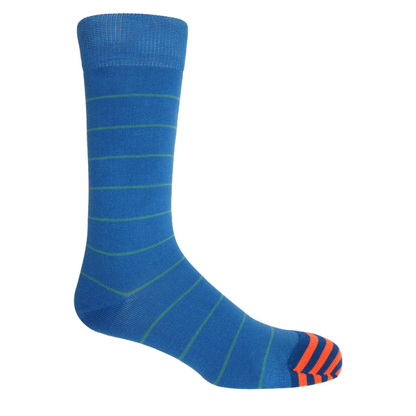 Thin Stripe Men's Socks - Blue