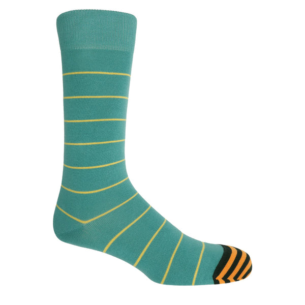 Thin Stripe Men's Socks - Teal