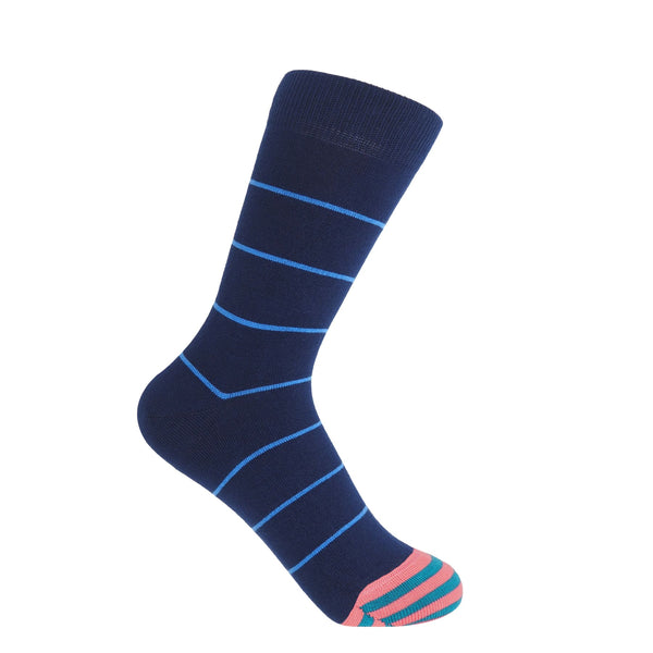 Thin Stripe Women's Socks - Navy