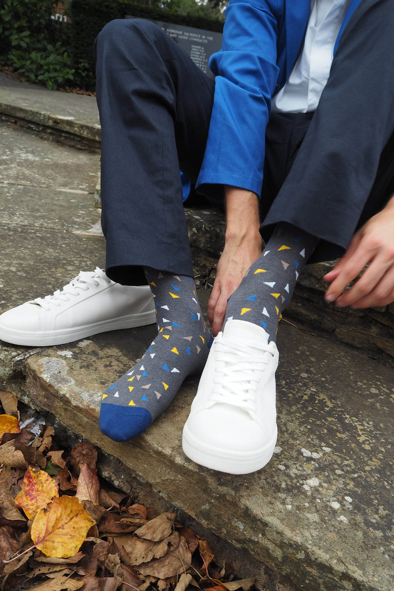 Trilateral Men's Socks - Grey