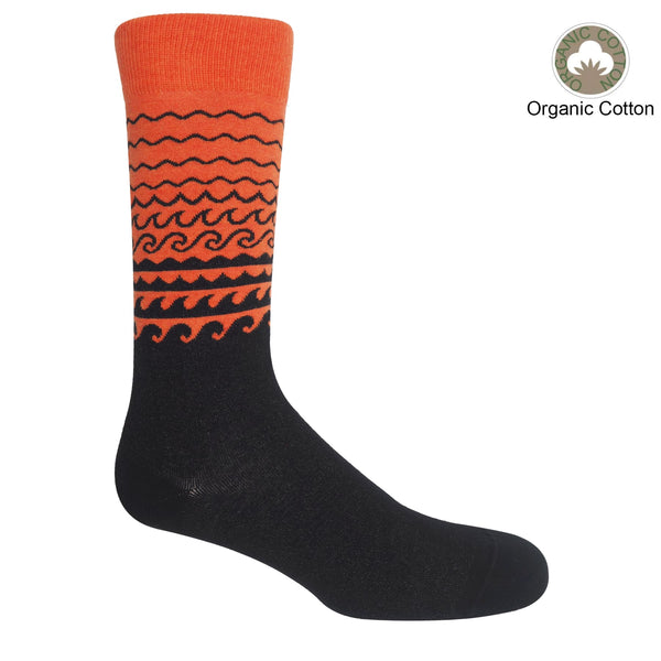 Wave Men's Socks - Orange