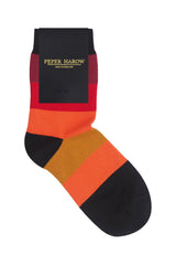 Block Stripe Women's Socks - Volcano