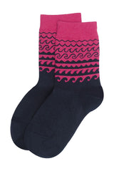 Wave Women's Socks - Pink