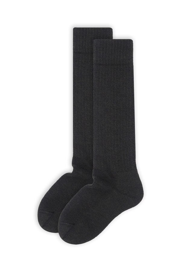 Women's Wool Boot Socks - Charcoal