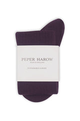 Men's Wool Boot Socks - Purple