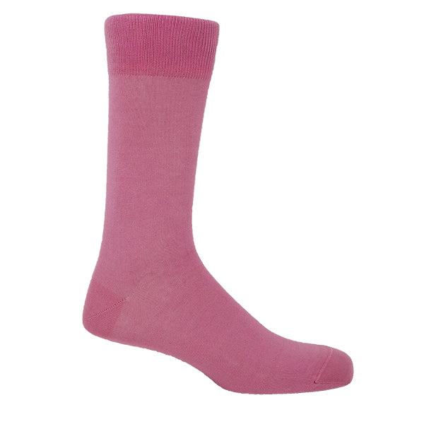 Pink Plain Personalised Men's Socks