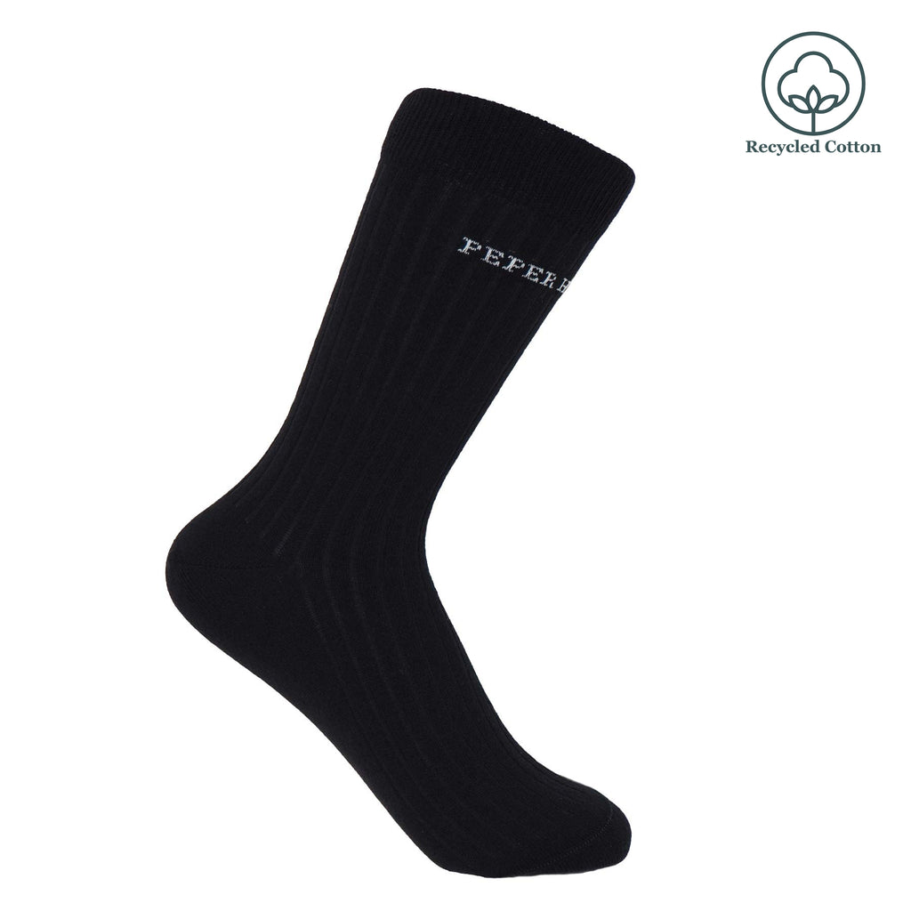 Recycled Ribbed Women's Socks - Black – Peper Harow